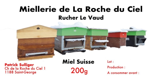 Miellerie  de La Roche du Ciel    Rucher de Le Vaud 200 gr 